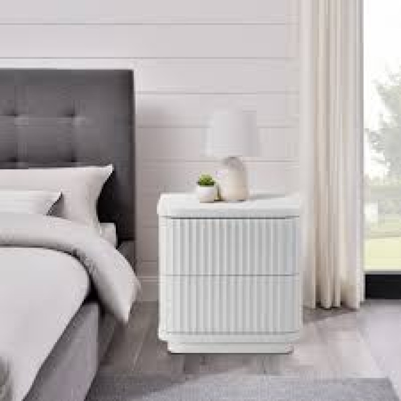 El Nino Flute 160cm Venner Top Buffet Storage Cabinet White: 
