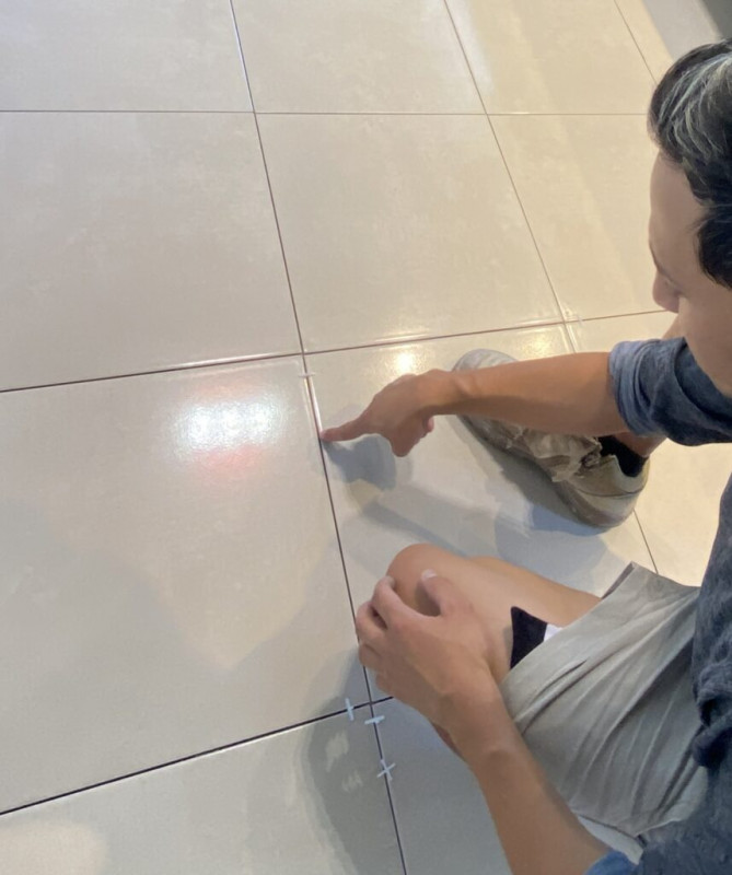 Shower grout repair