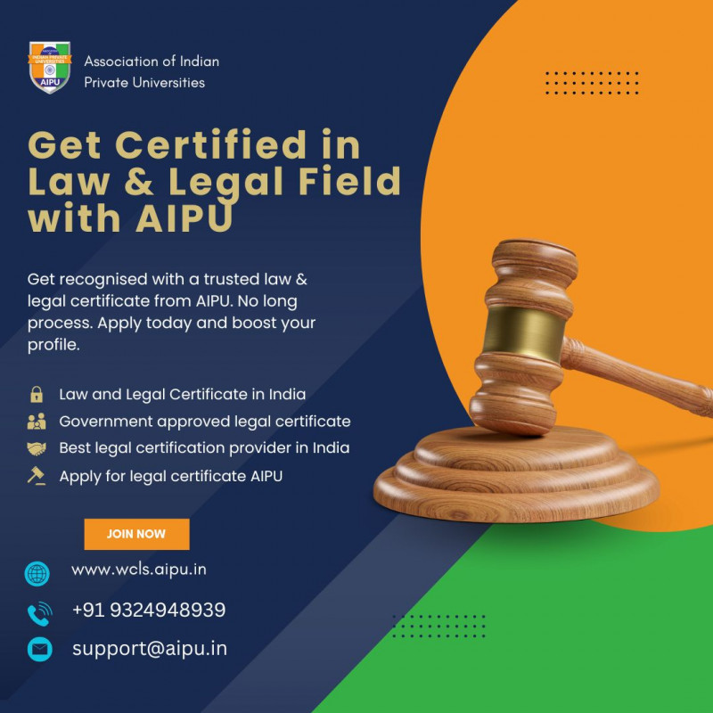 Get Certified in Low & Legal Field With AIPU: 