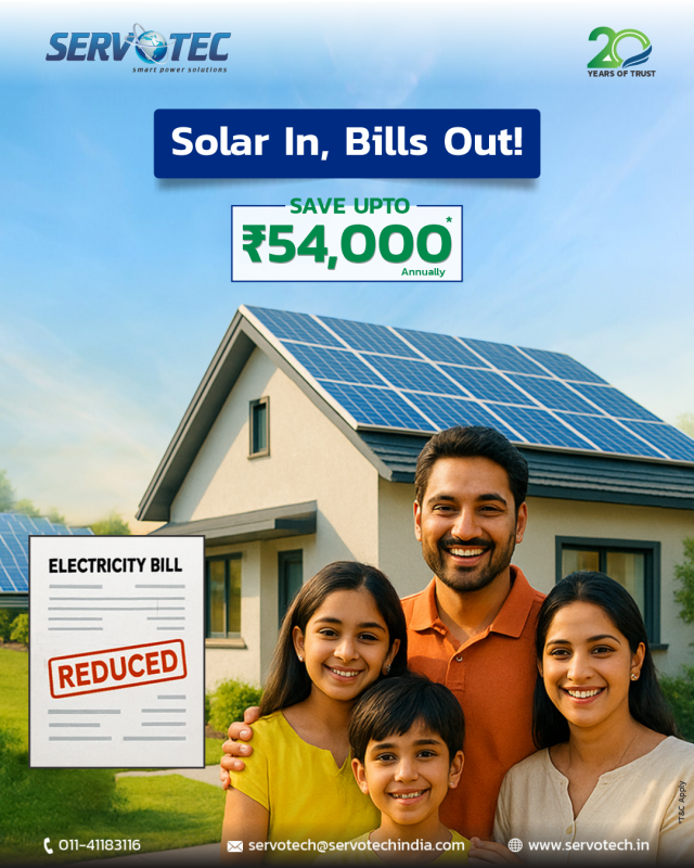Reduce Your Electricity Bill with Servotech Solar System: 