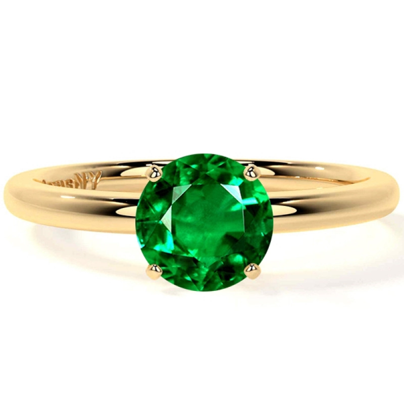 Yellow Gold Emerald Ring Online - GemsNY: 