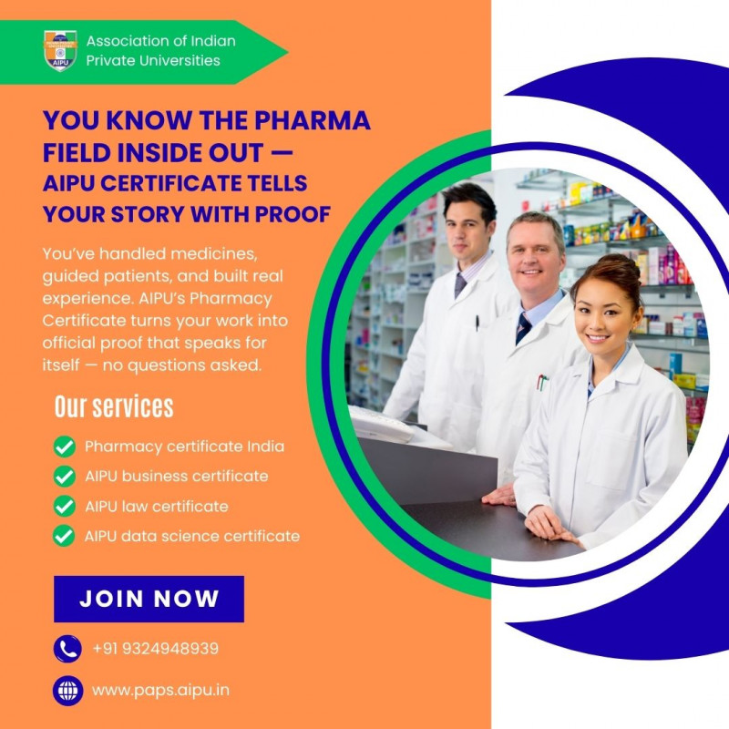 You Know the Pharma Field Inside Out — AIPU Certificate Tells Your Story with Proof: 