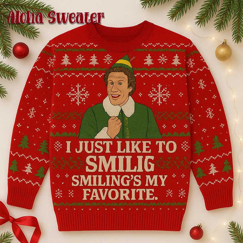 Christmas Aloha Sweater Ugly Christmas Sweater: 