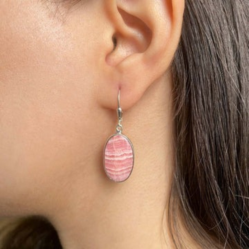 Discover Elegant Handmade Rhodochrosite Earrings for a Bold, Feminine Look: 