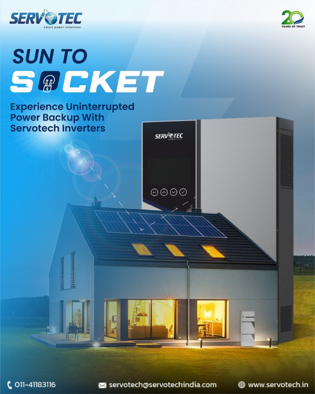 Sun to Socket Uninterrupted Power Backup with Servotech Solar Inverters: 