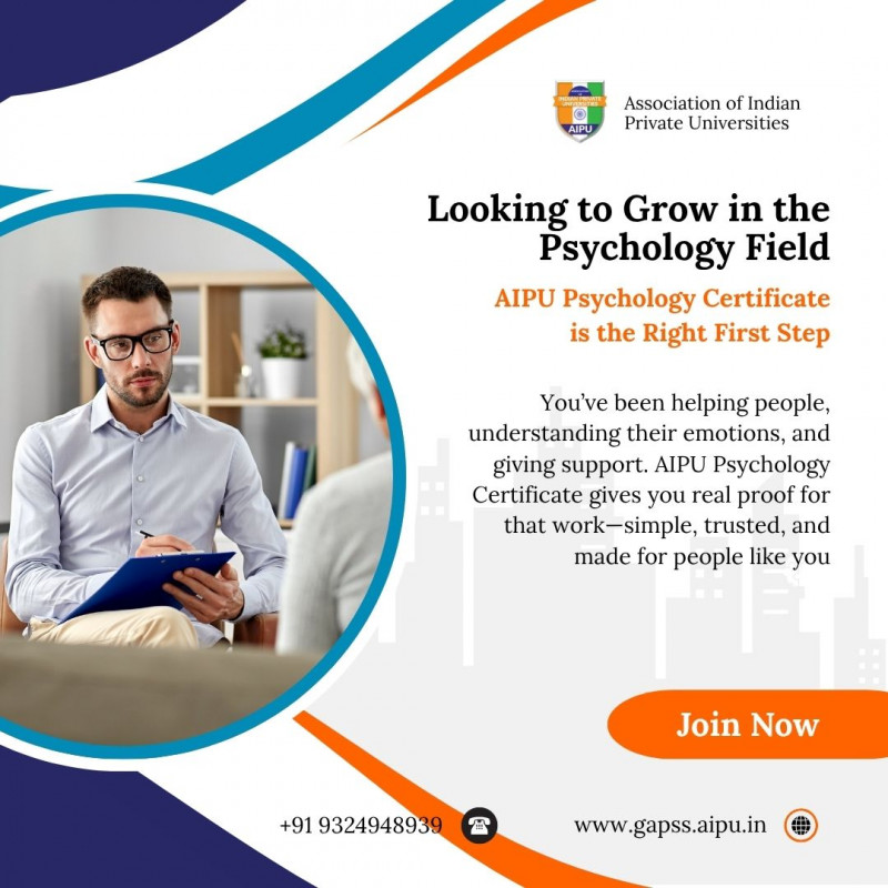 Looking to Grow in the Psychology Field? AIPU Psychology Certificate is the Right First Step: 
