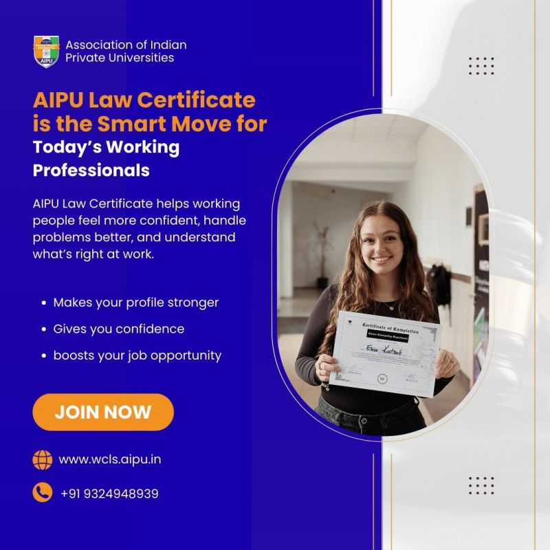 AIPU Law Certificate is the Smart Move for Today’s Working Professionals: 