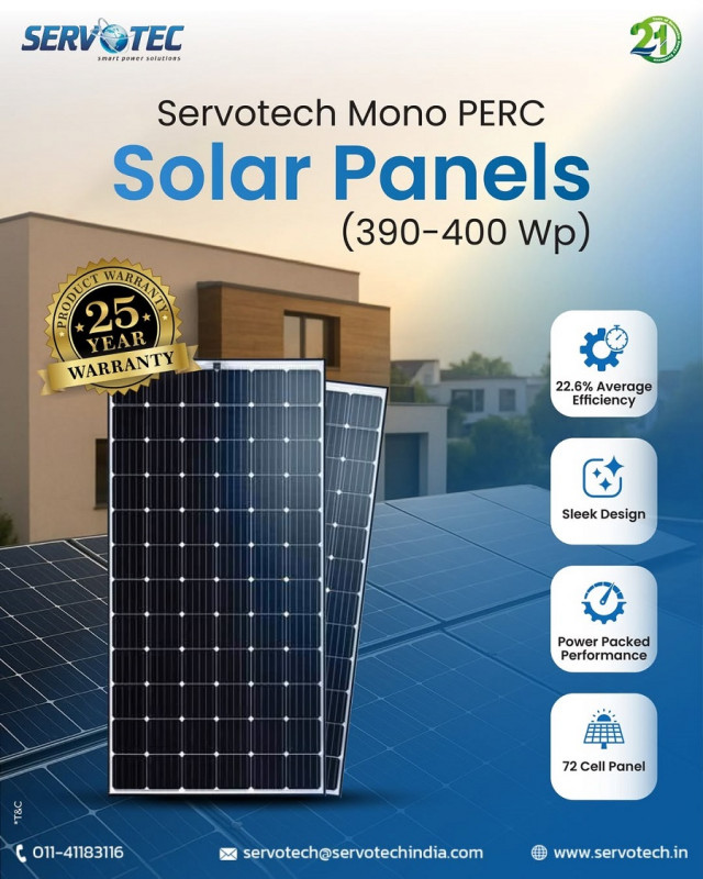 Servotech Mono PERC Solar Panels: 