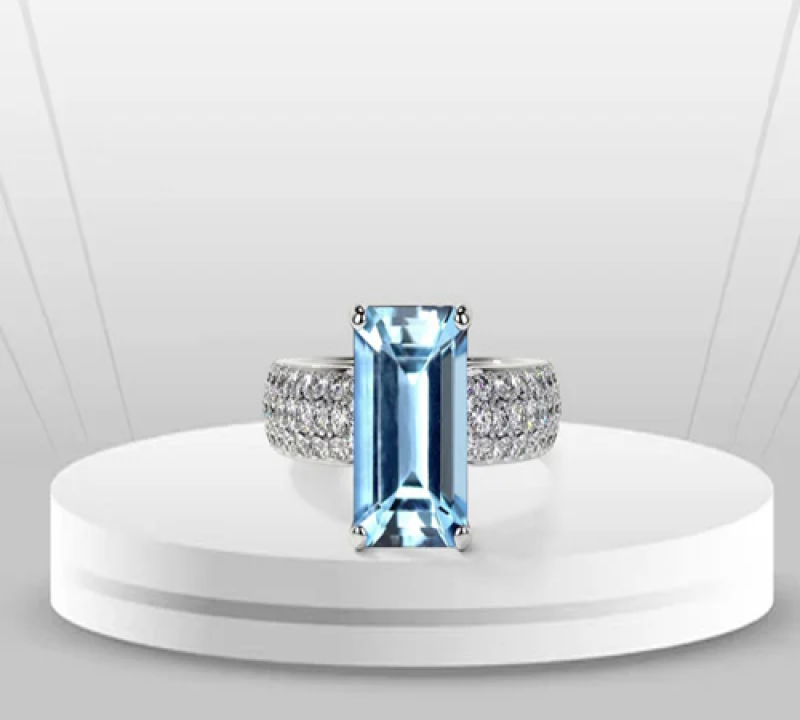 Shop Emerald Cut Rings Online Now: 