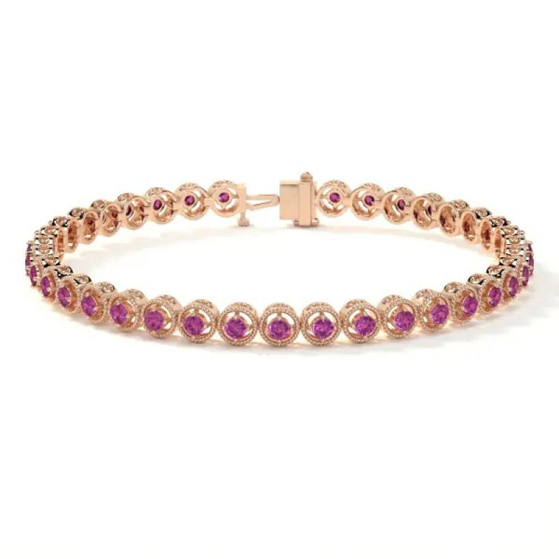 Buy Diamond Bracelet for Men in 14K Rose Gold at GemsNY: 