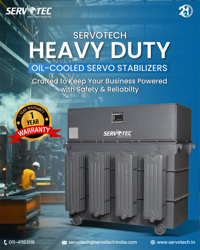 Servotech Oil-Cooled Servo Stabilizer: 