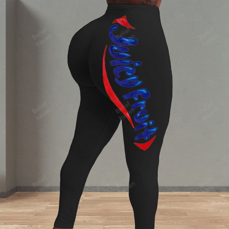Women’s Tight-Fit Printed Leggings – Yoga & Fitness Pants: 