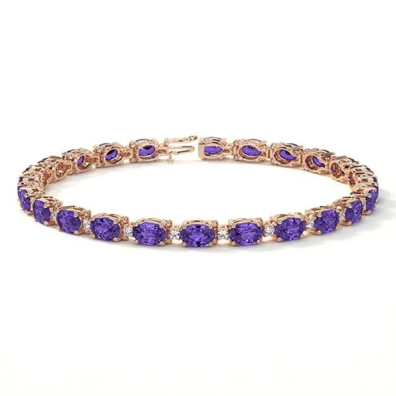 GemsNY Elegant Tanzanite Bracelet for Women: 
