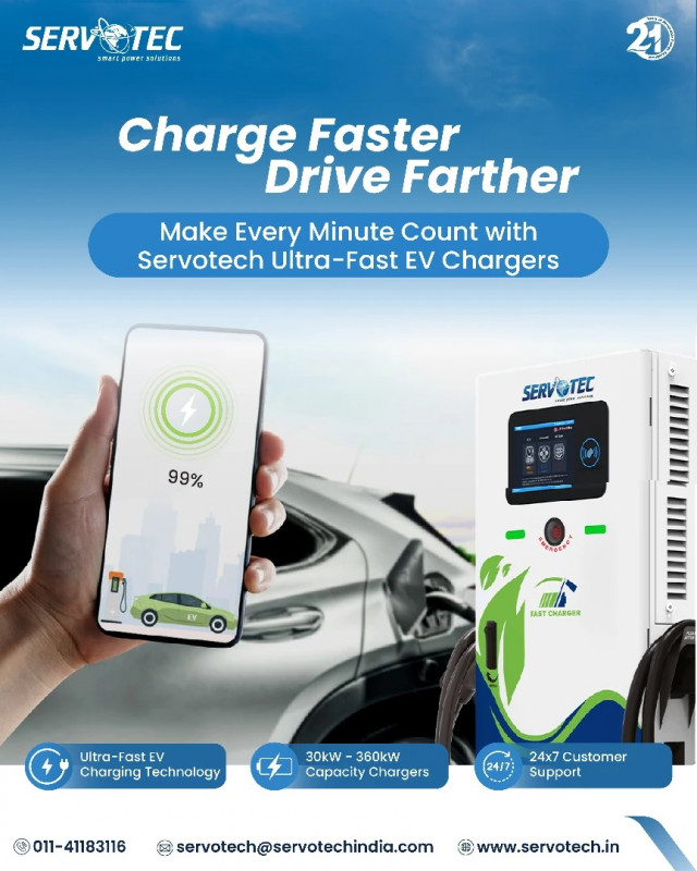 Servotech Ultra-Fast EV Chargers: 