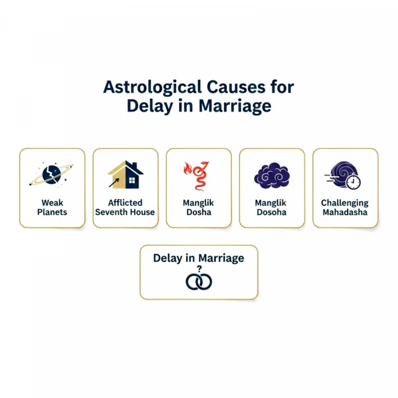Reasons for Late Marriage in Astrology and Remedies For It: 