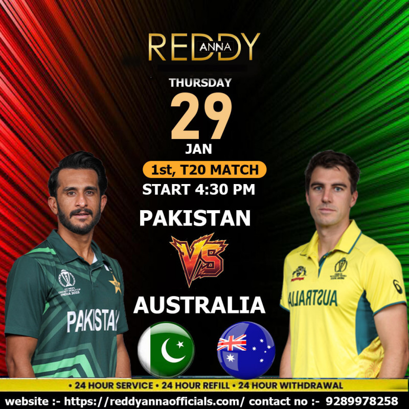 Reddy Anna Online Cricket ID – Pakistan vs Australia 1st T20I Live Commentary: 