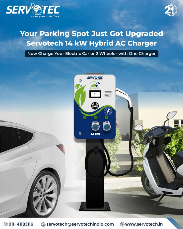 Servotech 14kW Hybrid AC EV Charger: 