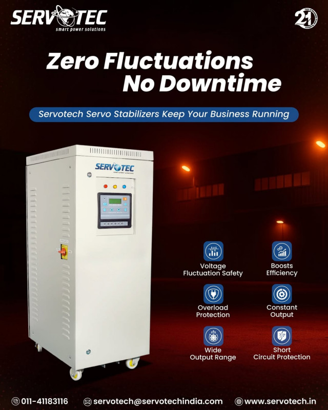 Keep Your Business Running with Servotech Servo Stabilizers: 