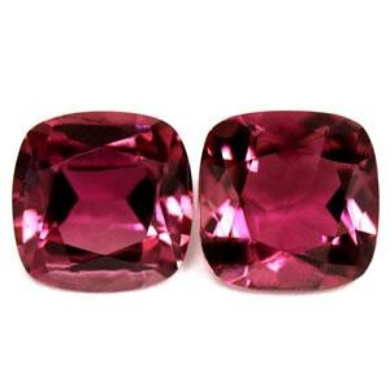 4.62 cttw Pink Tourmaline Cushion Pair – AAAA Quality October Gemstone | GemsNY: 