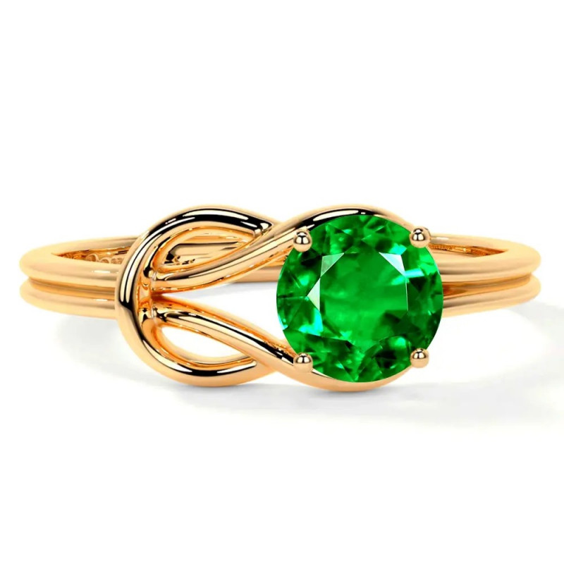 AAAA Quality Natural Solitaire Emerald Rings For Sale: 