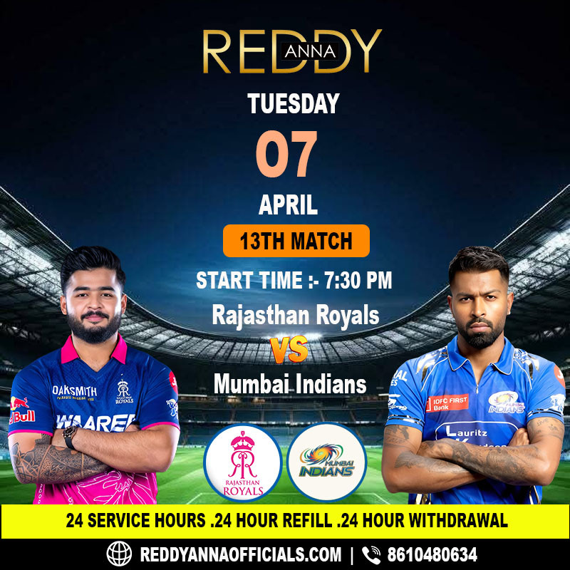 Reddyannaofficial: RR vs MI IPL 2026 Match 13 Live Commentary: 