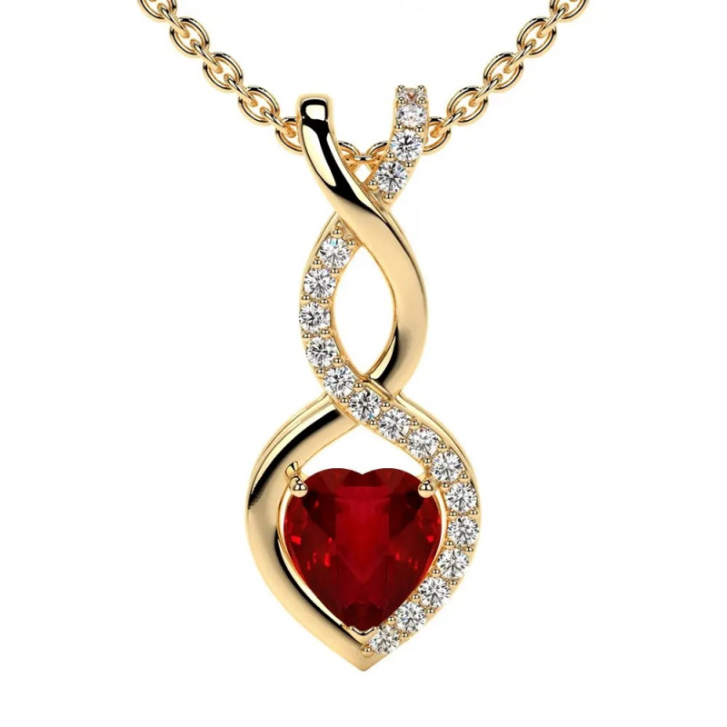 Stunning gemstone pendant crafted with AAAA quality ruby: 