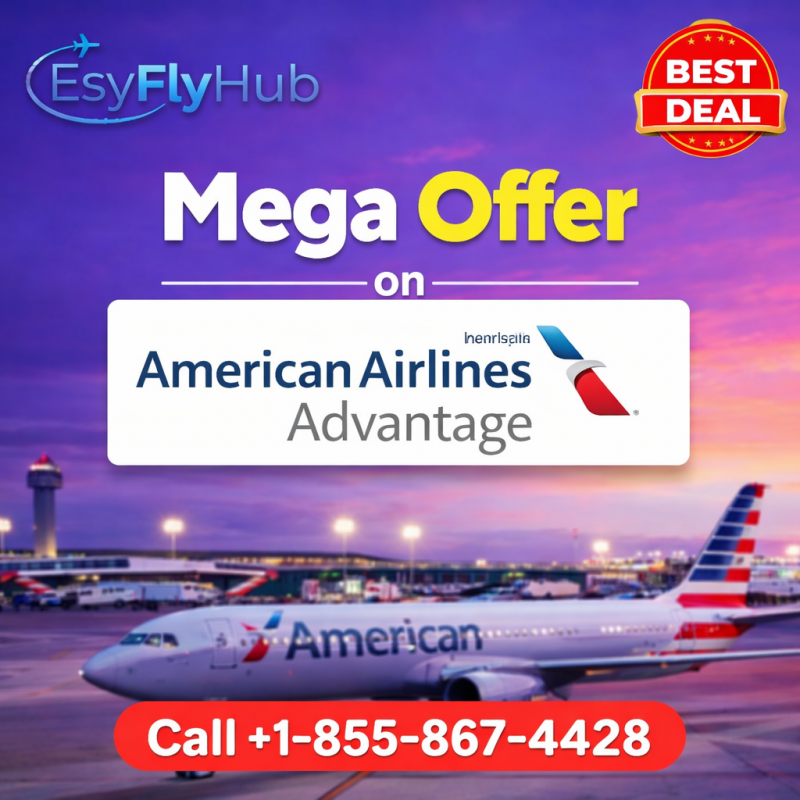 Call +1-855-867-4428 Mega Offer on American Airlines Advantage: 