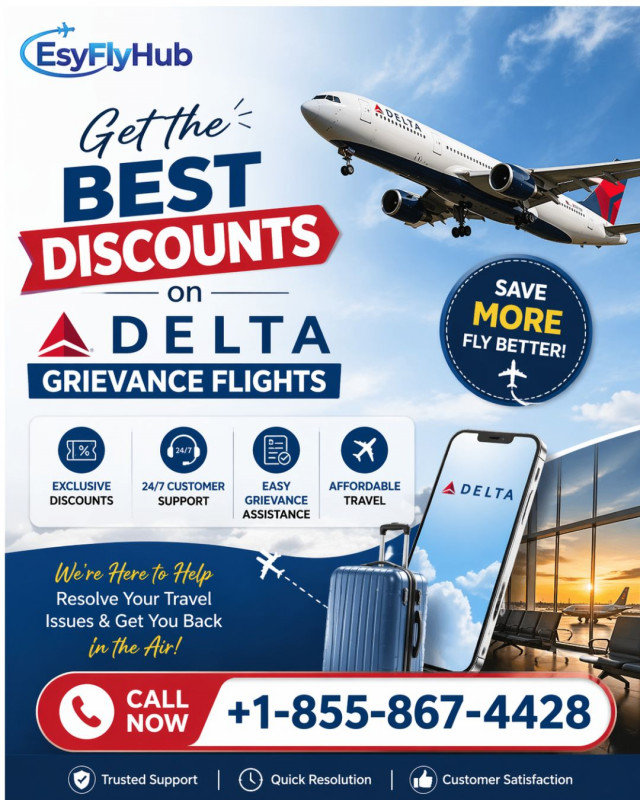 Call +1-855-867-4428 Get the Best Discounts on Delta Grievance Flights: 