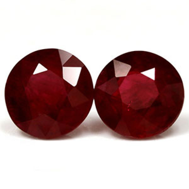 Luxury Ruby Matched Pair Natural Gemstones: 