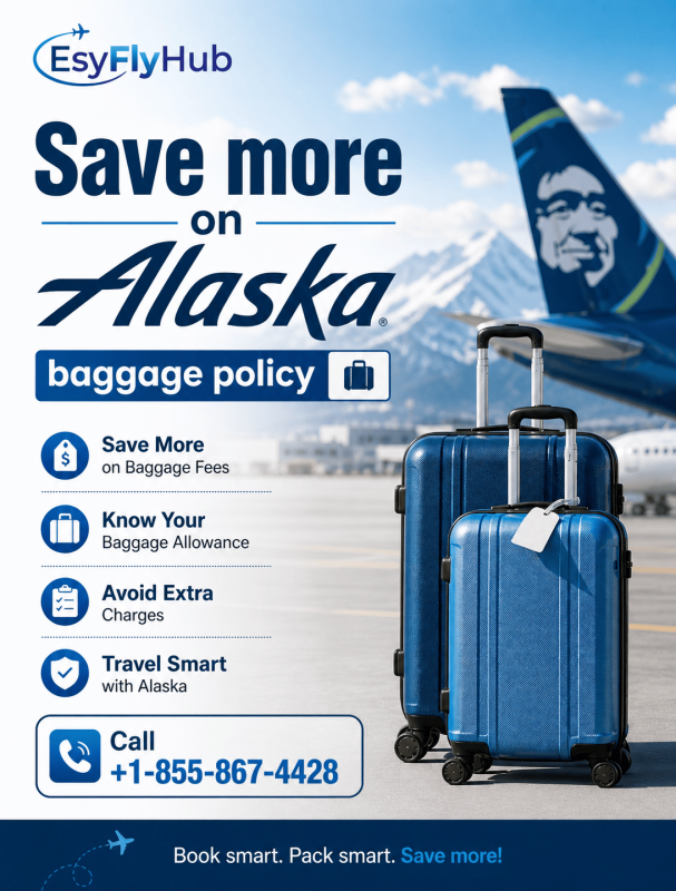 Save more on Alaska baggage policy Call +1-855-867-4428