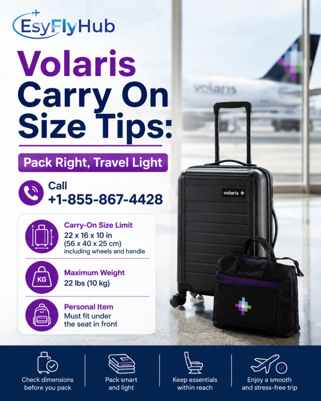 Volaris Carry On Size Tips: Pack Right, Travel Light +1-855-867-4428: 