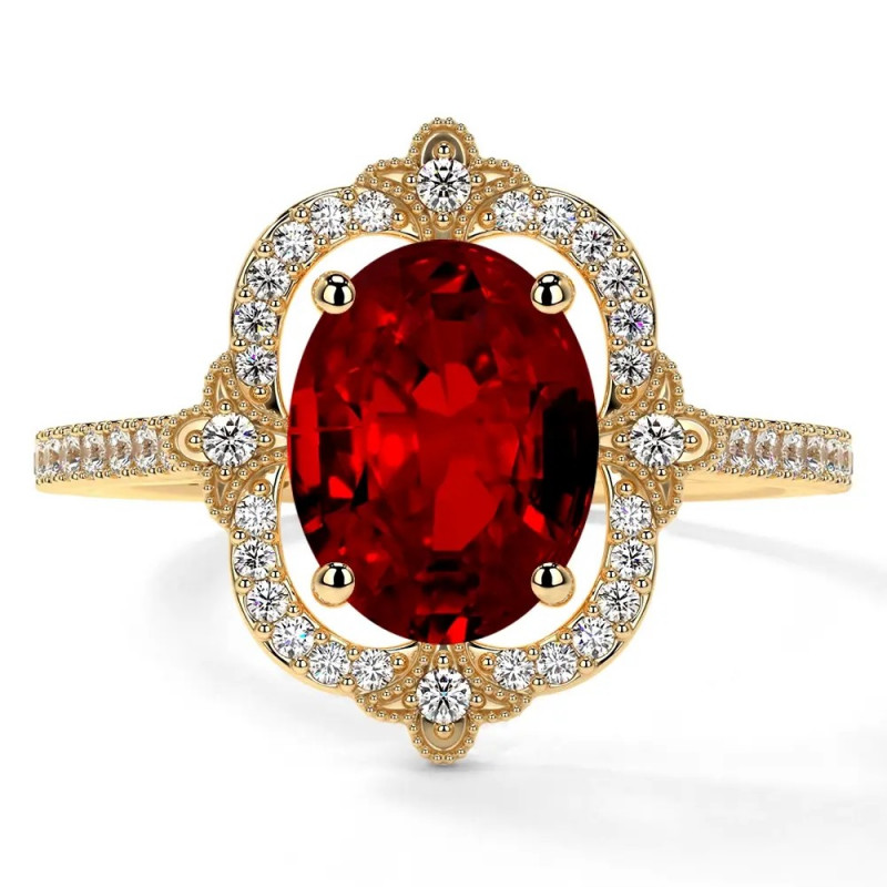 Shop Ruby Ring Natural With Oval Ruby Sparkle: 