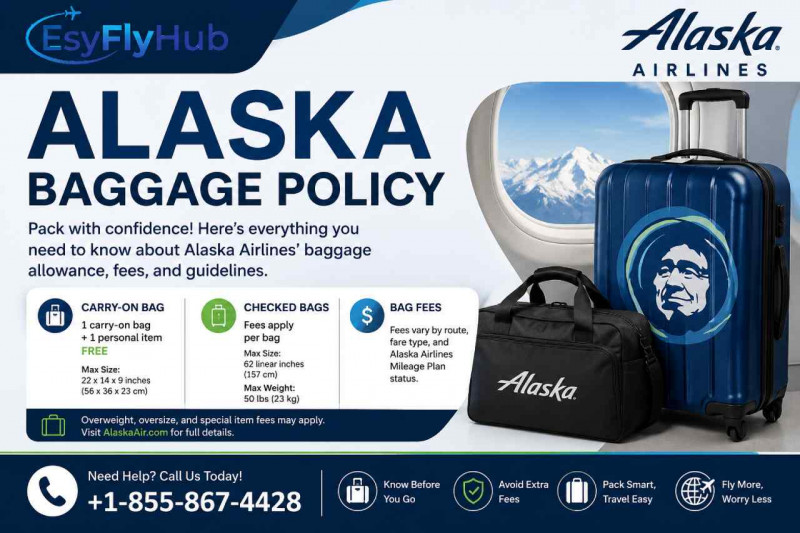 Alaska Baggage Policy for Carry-On and Checked Bags | Call +1-855-867-4428: 