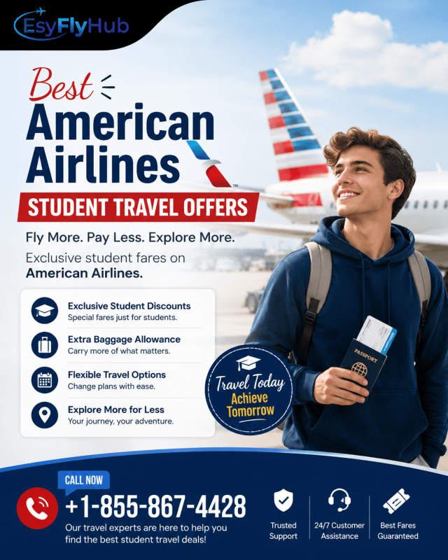 Best American Airlines Student Travel Offers +1-855-867-4428: 