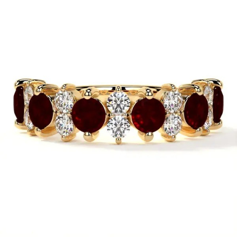 Trending Ruby Wedding Bands for Modern Couples: 