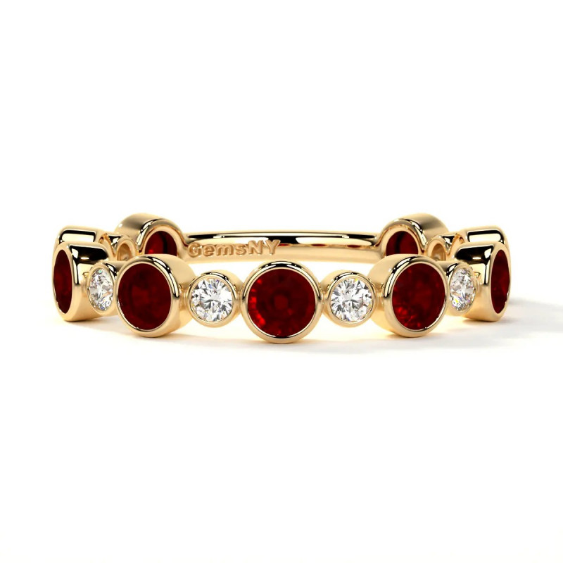 Ruby Eternity Bands Diamond Ruby Ring Sale: 
