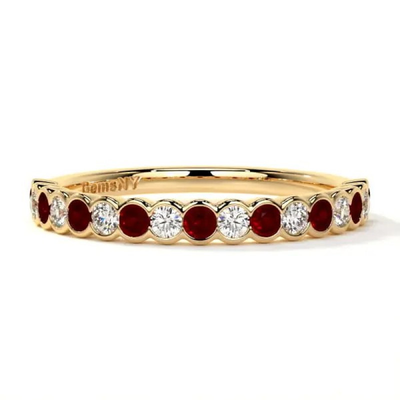 Exclusive Ruby Wedding Band Rings Sale for Women: 