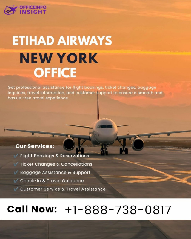 Etihad Airways New York Office +1-888-738-0817: 