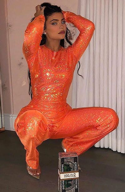 Orange long sleeve sequin romper, bodycon dress, long sleeve dress: 