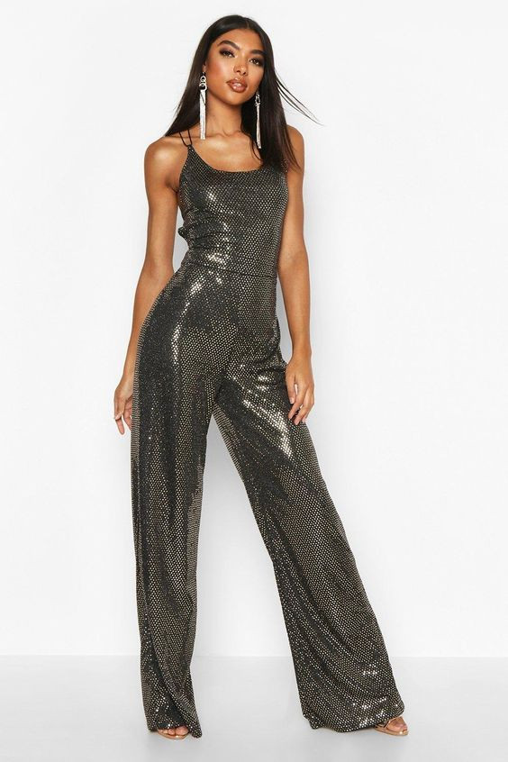 Colour outfit ideas with romper suit, sleeveless jumpsuit, black sequin ...