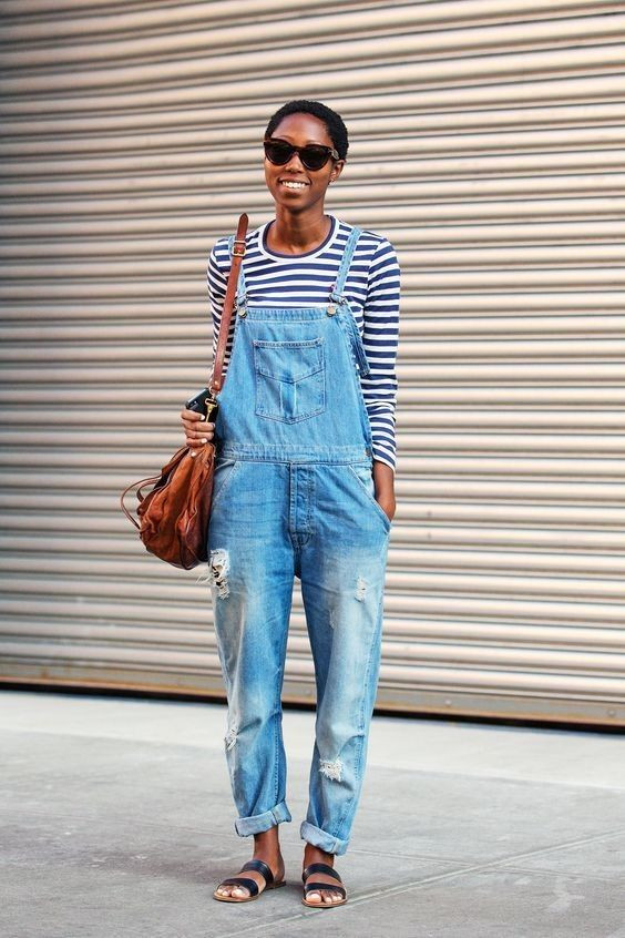 Colour ideas dungarees street style, denim overalls, street style, free people, dress shirt, t shirt, cute dangri dresses: DENIM OVERALL  