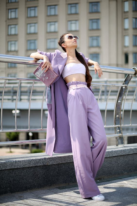 Outfit instagram lilac street fashion, cute lilac outfits, pastel dress, casual purple outfit: 