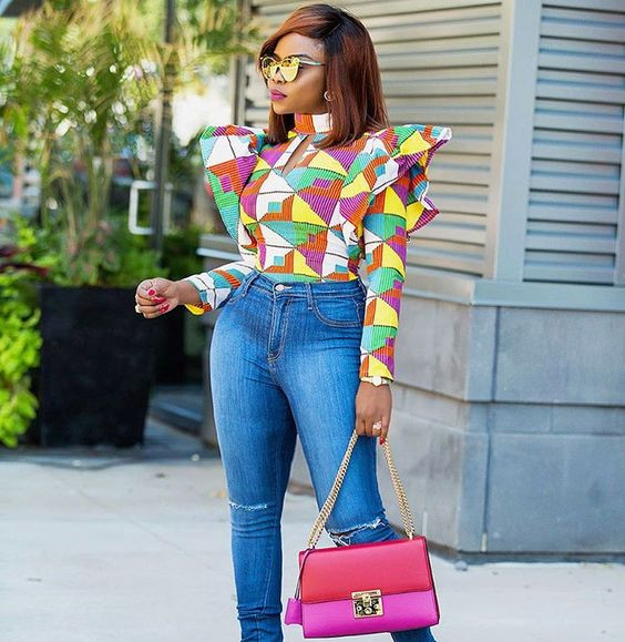 Best styles of Ankara tops to pair with skirts, jeans and leggings 