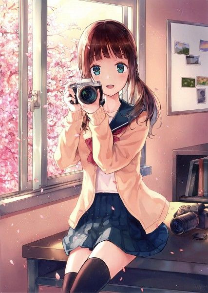 Beautiful school anime girl shōjo manga, street fashion, anime art: Cute Anime  