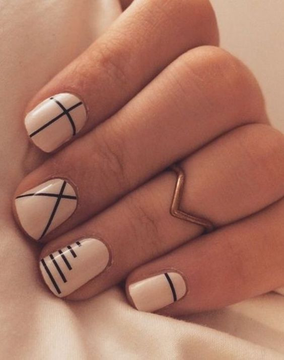 Nail Designs With Lines Trending