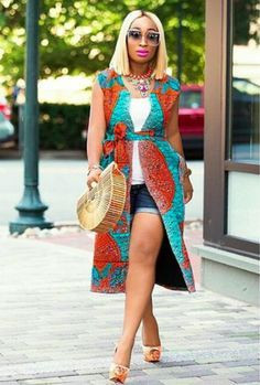 Orange and green clothing ideas with kimono jacket