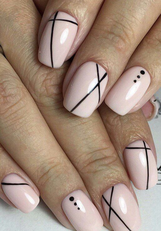 Short Nail Designs Minimal Lines: Pretty Nails  