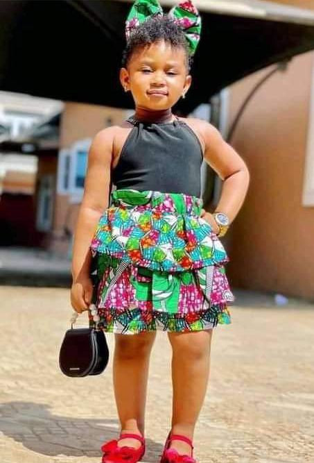 Adorable little girl baby girl ankara styles: 