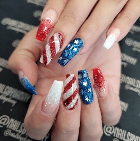 4th of july nails 2022, nail technician: 