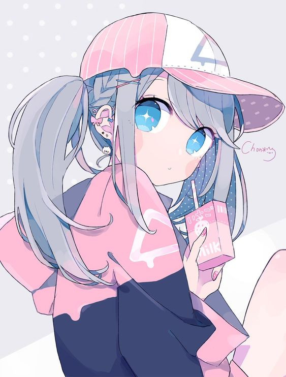 Pink outfit inspiration cute anime | picture of anime girl: Anime Girl  